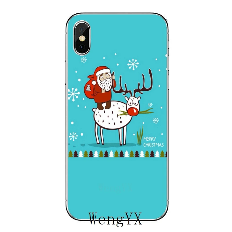 Милый Рождественский олень мягкий чехол для телефона Samsung Galaxy A71 A70 A60 A51 A50 A41 A40 A31 A30
