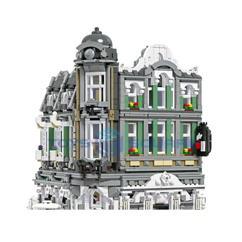 

The European Jazz Cafe With Street View Action Figures Bricks Model Building Blocks Set Gifts Educational Toys For Children