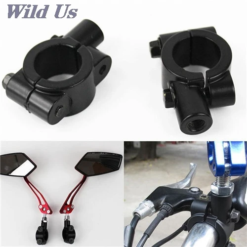 

1 Pcs 10mm 7/8\" Motorcycle Rearview Handlebar Mirror Mount Holder Adapter Clamp Side Mirrors & Accessories Pair SHIDWJ