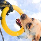 Интерактивное кольцо Starmark из ЭВА для собак, игрушка для больших питомцев, устойчивый к укусам, летающие диски для маленьких собак