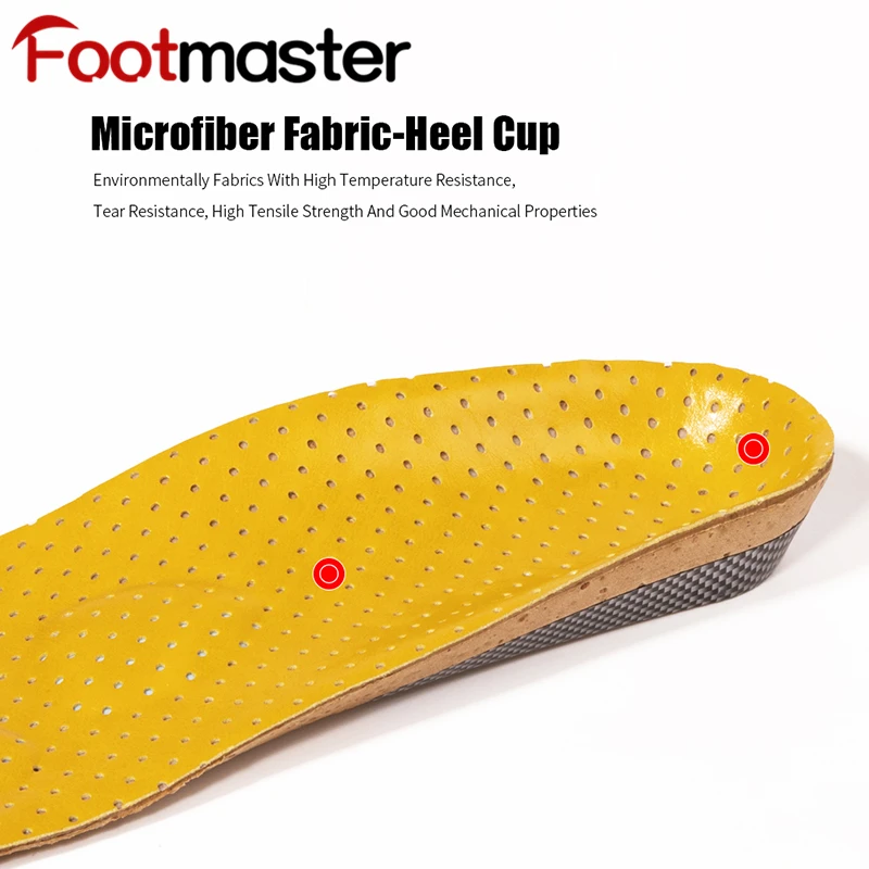 FootMaster Breathable Orthopedic Insole Cowskin Insole To Relieve Flat Feet Insoles Arch Support Shoe Pad Unisex Insole
