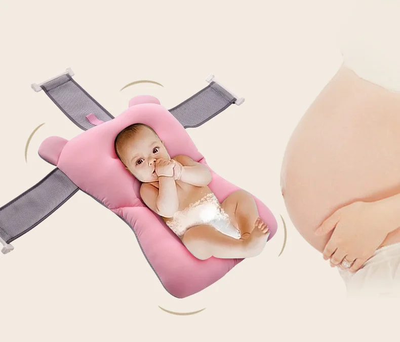 Мультфильм Draagbare Baby Douche Bad Pad Противоскользящий плохой коврик Pasgeboren Veiligheid Bad Ondersteuning Kussen Opvouwbaar мягкий Kussen