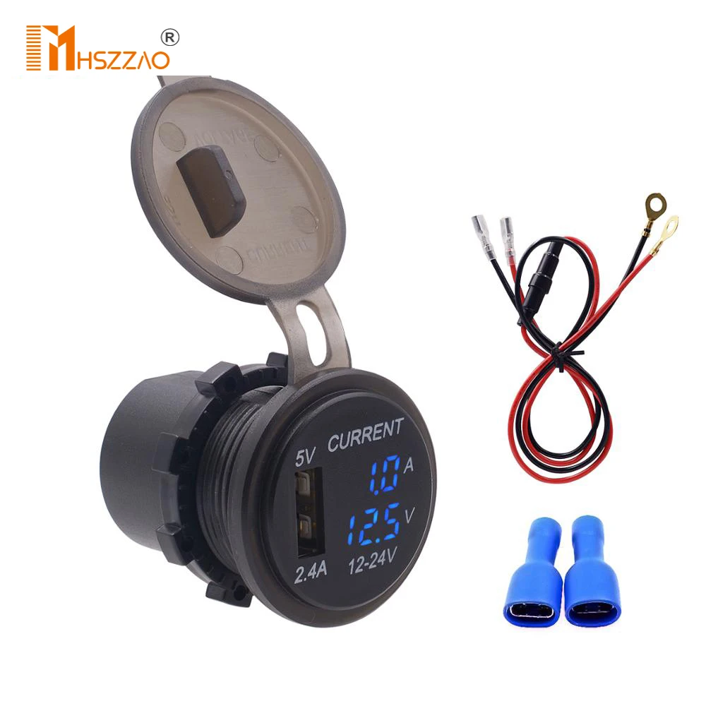 

Центральное Зарядное устройство USB + Вольтметр, Амперметр + линия 60 см, аксессуары модифицированные для телефона ipad GPS Автомобильные блоки пи...