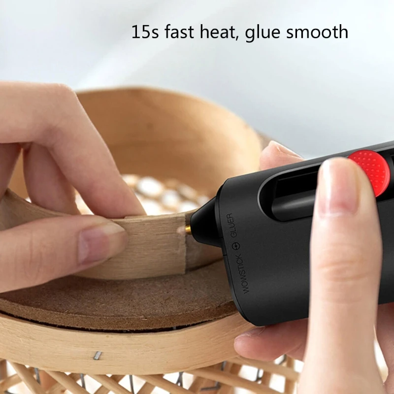 

Mini Hot Melt Glue Pen w/ 20 Glue Sticks Cordless Hot Melt Glue Pen Aluminum Alloy Hot Melt Glue Pen for Manual Work Art