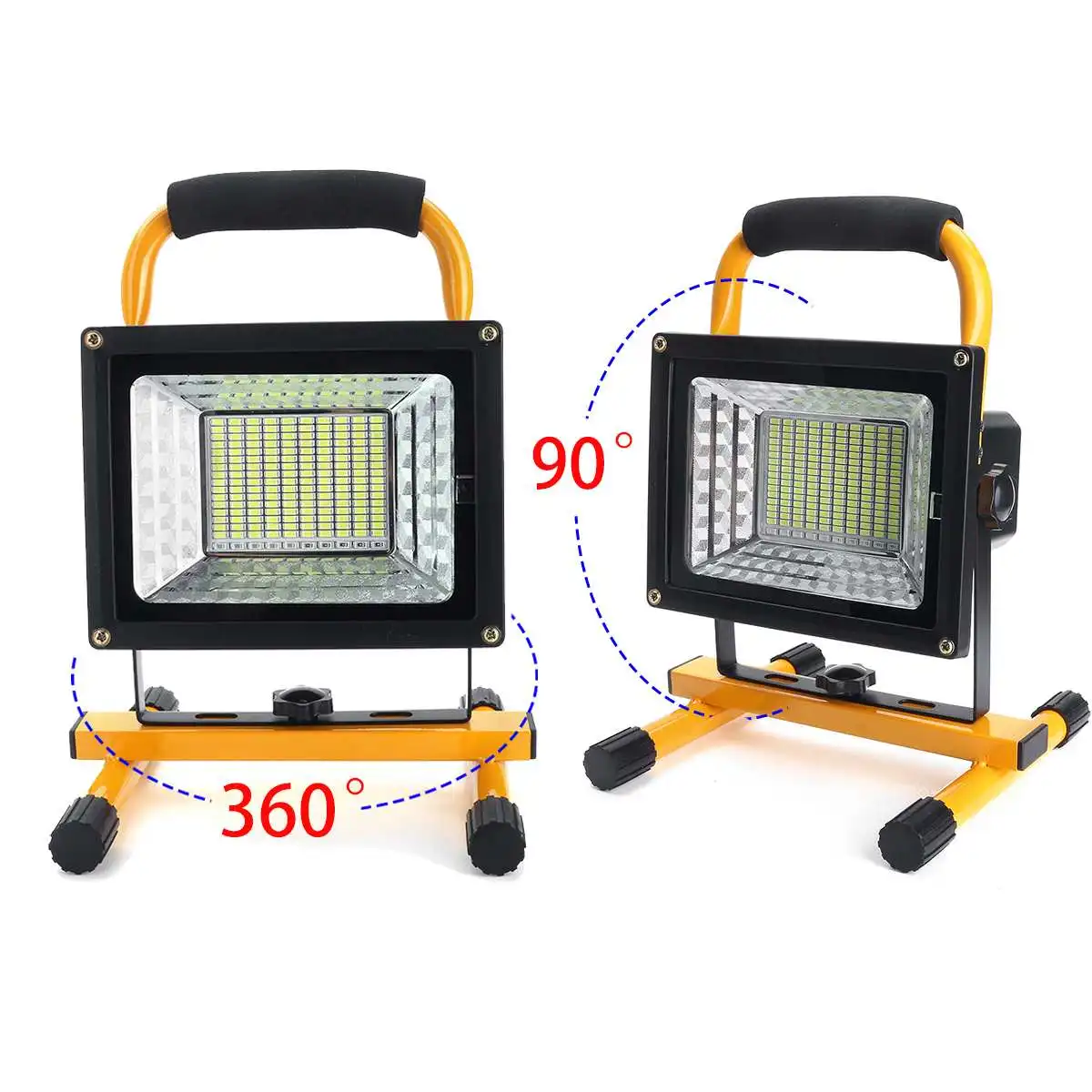 구매 800W 170 LED 충전식 투광 조명 방수 스팟 작업 캠핑 야외 휴대용 작업 조명 18650, 휴대용 랜턴, 전원 입력