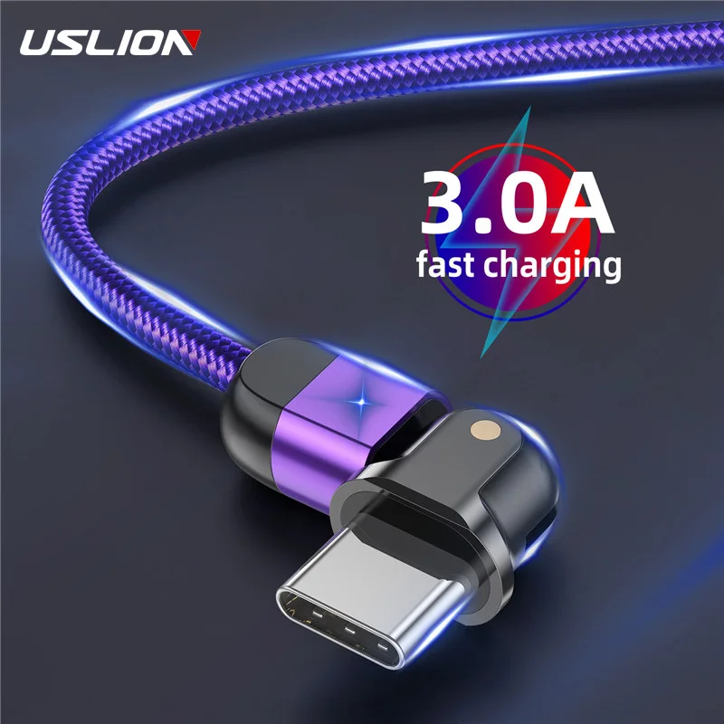 USB type C кабель Uslion длина 0 5/1/2 м. цвета на выбор|Кабели для мобильных телефонов| |