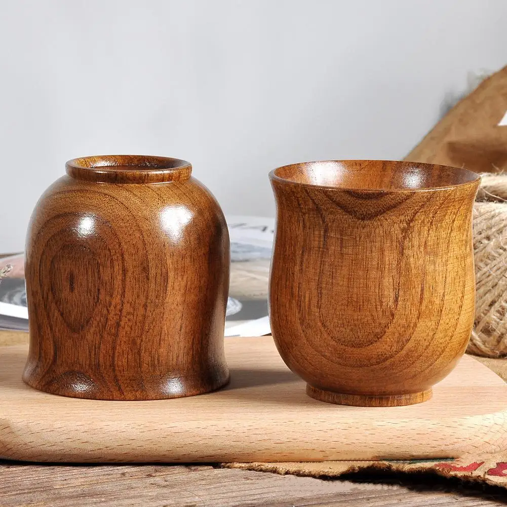 

Wooden Big Belly Beer Tea Coffee Milk Water Cup Kitchen Bar Pub Teaware Mug Gift