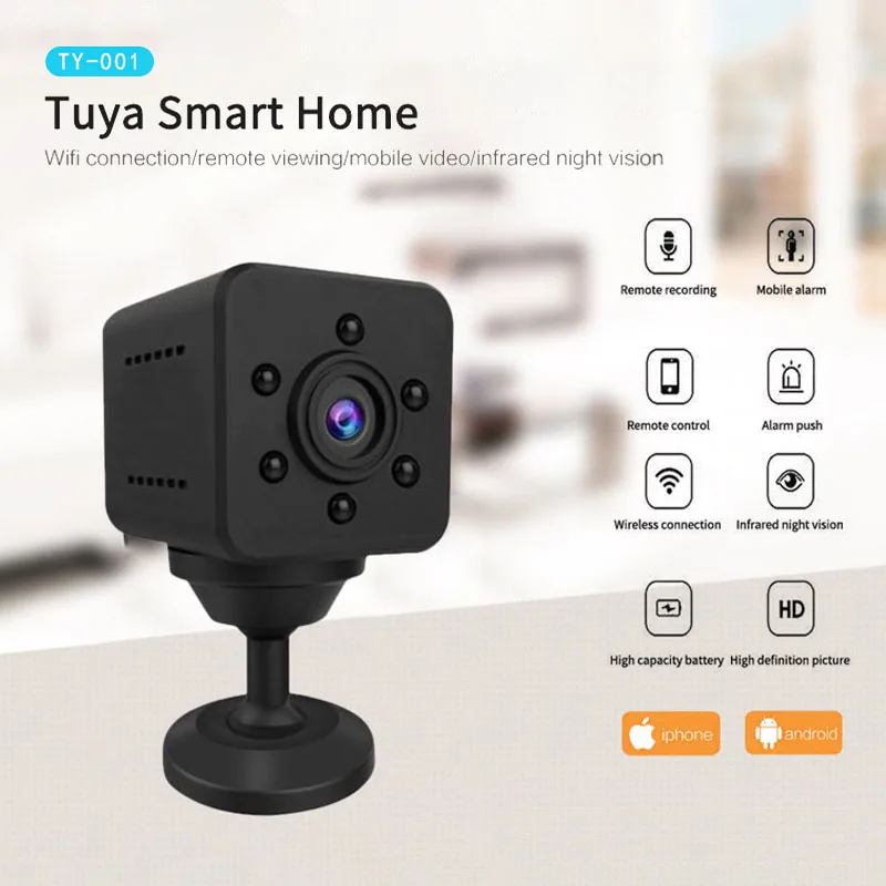 

WiFi A9S 1080P Portable Camcorders Mini IP Camera Tuya App Control Night Vision Recording Home Security CCTV Wireless Camera