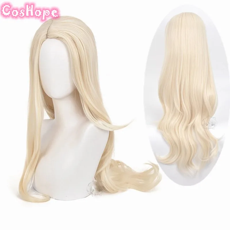 Парик Эльзы волос Для женщин длинные молочно белый парик Косплэй аниме s
