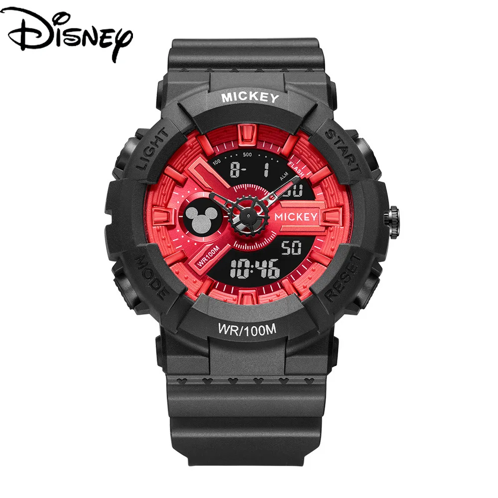 

Original Disney Mickey Mouse Children's Watch Cool Multifunctional Waterproof Electronic Watch Boy Camouflage Luminous Watch