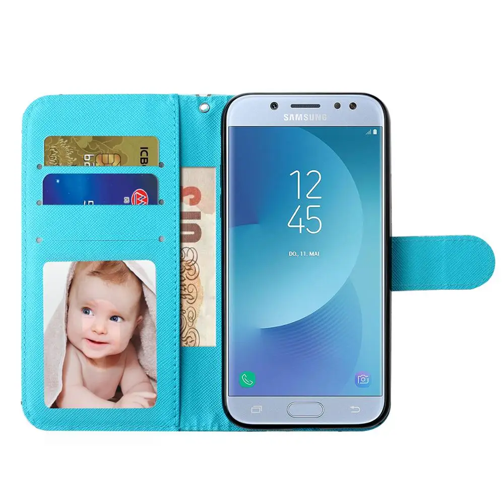 Чехол книжка из искусственной кожи для Samsung galaxy A5 A3 2017 чехол бумажник J3 J5 J7 J4 J6 A6 A8