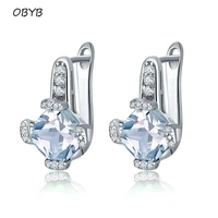 new classic fashion silver jewelry earrings for women 2021 trend round crystal zircon pendant earrings luxury wedding party gift