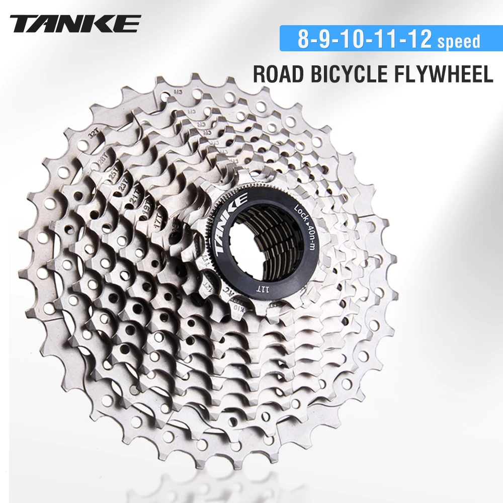

TANKE Road Bike Freewheel 8 9 10 11 12S Speed Bicycle Flywheel 11 - 25 28 32 34 36T Cassette cogs Sprocket for Shimano cycling