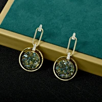 2022 new high end crystal heavy industry ladies earrings fashion light luxury elegant temperament 925 silver needle earrings