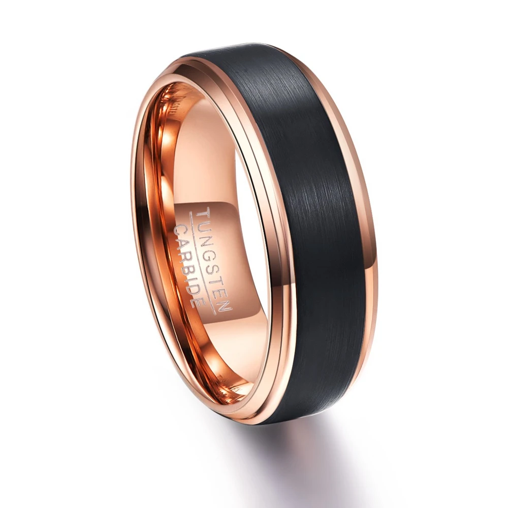 Вечерние ское кольцо из карбида вольфрама золотистое черное|party ring|ring dropsmen ring |