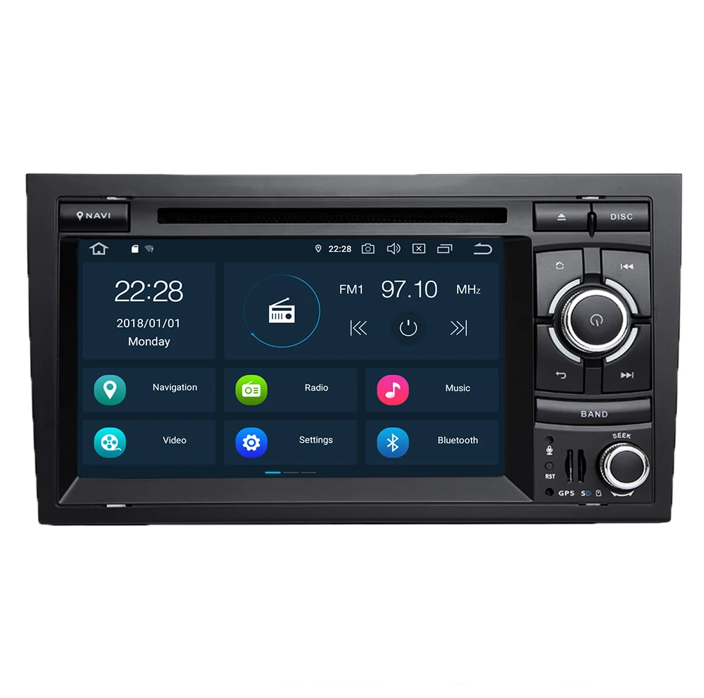 Android 9 0 In Dash Card стерео для Audi A4 S4 RS4 2002-2007 8 Core 4G + 32G GPS навигация 7 ''IPS экран