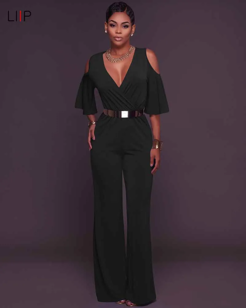 summer sexy bodycon jumpsuit boho harem jumpsuit rompers womens jumpsuits LIIP body women plus size 3186