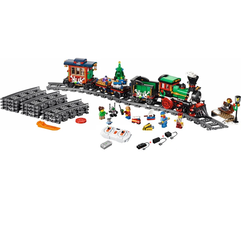 Technic RC Высокоскоростной Пассажирский поезд тяжелый груз Рождественский