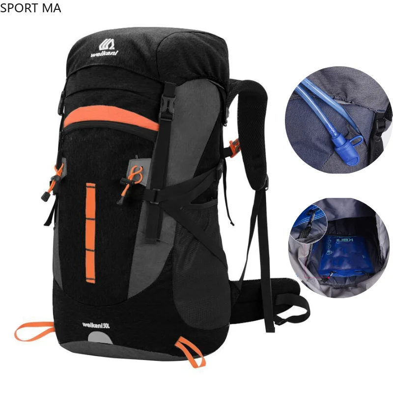 

50L Camping Hiking Backpack For Men Outdoor Sport Bag Trekking Backpacks Waterproof Mountaineering Bag Rucksack Water Bag