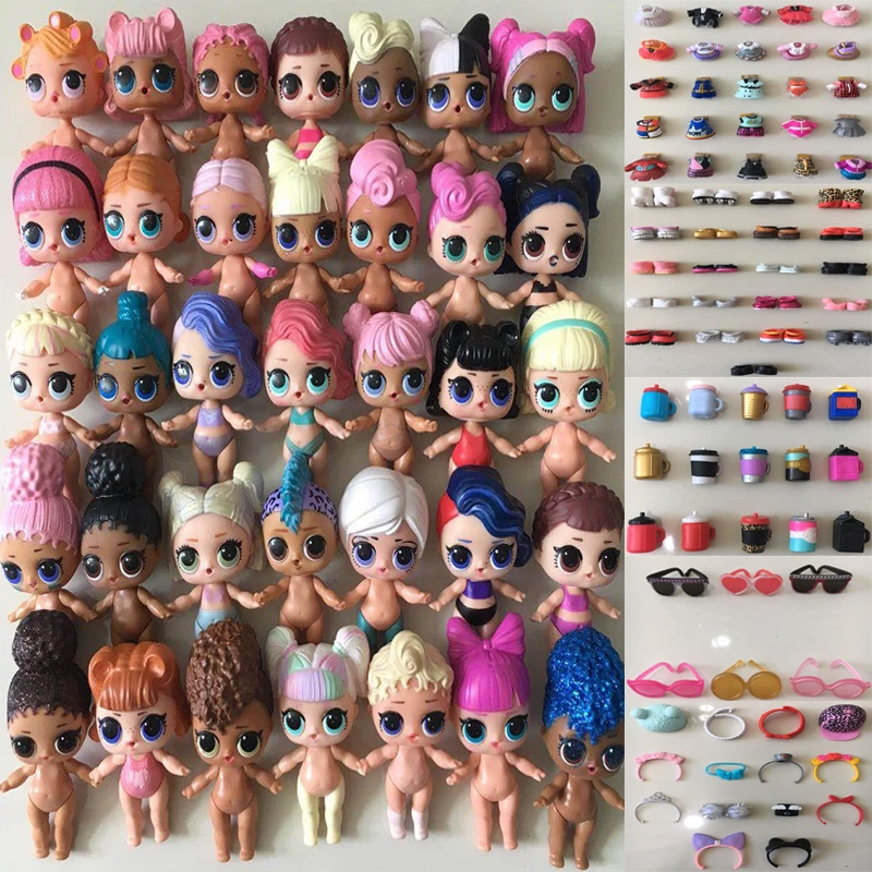 LOLs 1 шт. кукла старшего возраста + одежда обувь стекло бутылка аксессуары для
