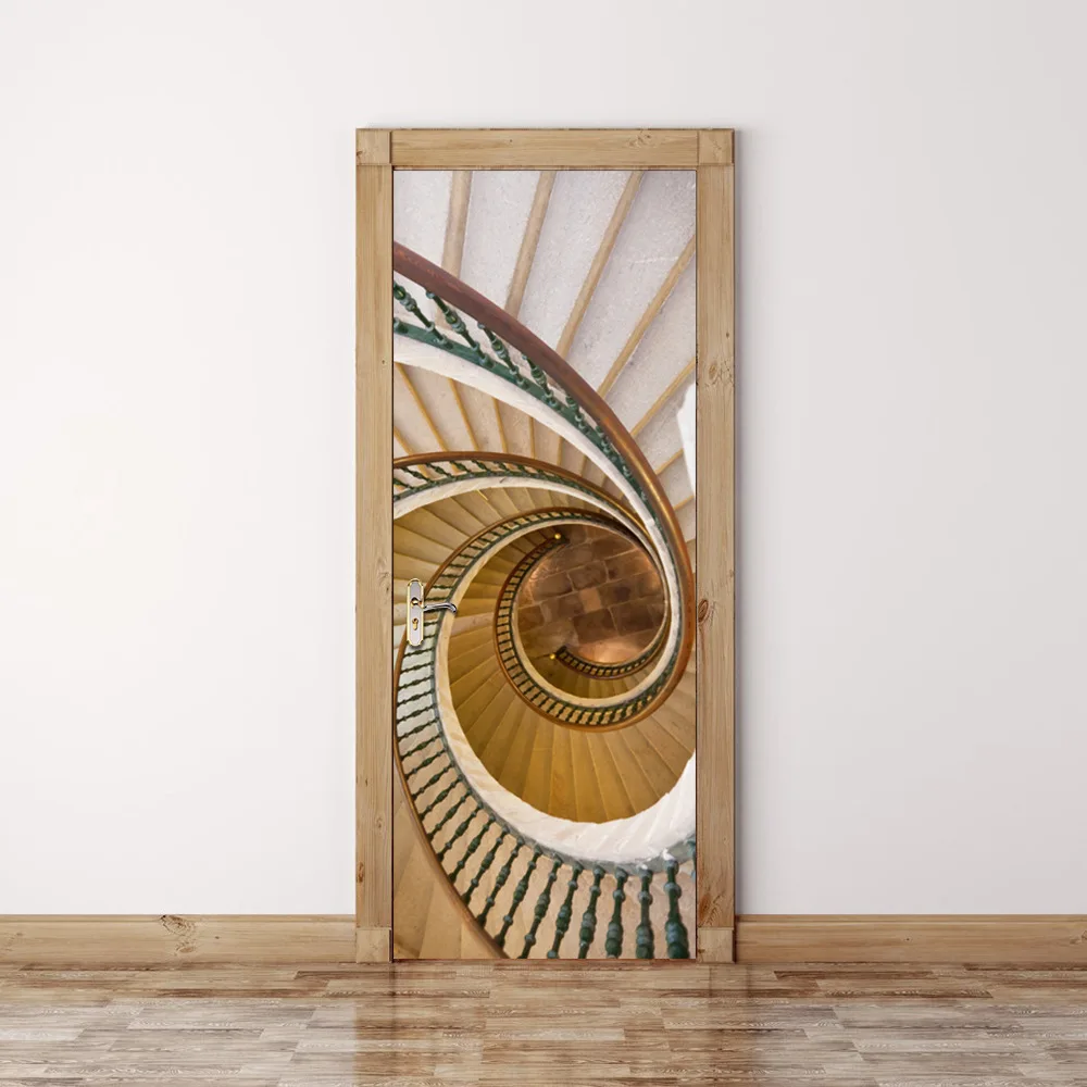 Стикер на спирали для лестницы здания двери художественная картина стикер дверь
