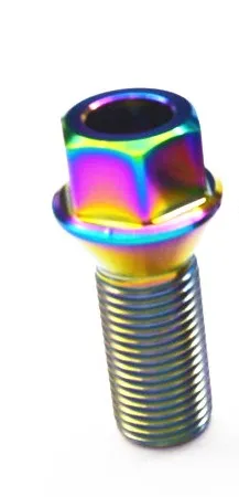 Rainbow color Титановые гайки для автомобилей, модифицированные колесные болты M14 x28 мм, шаг 1,5 мм, 1,25 мм, колесные гайки, Ti болты, Ti Винт, Ti крепежные детали, 20 шт - Цвет: Rainbow color