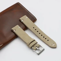suede leather watch band18mm 20mm 22mm 24mm quick release strap replacement vintage watchband for men women brown