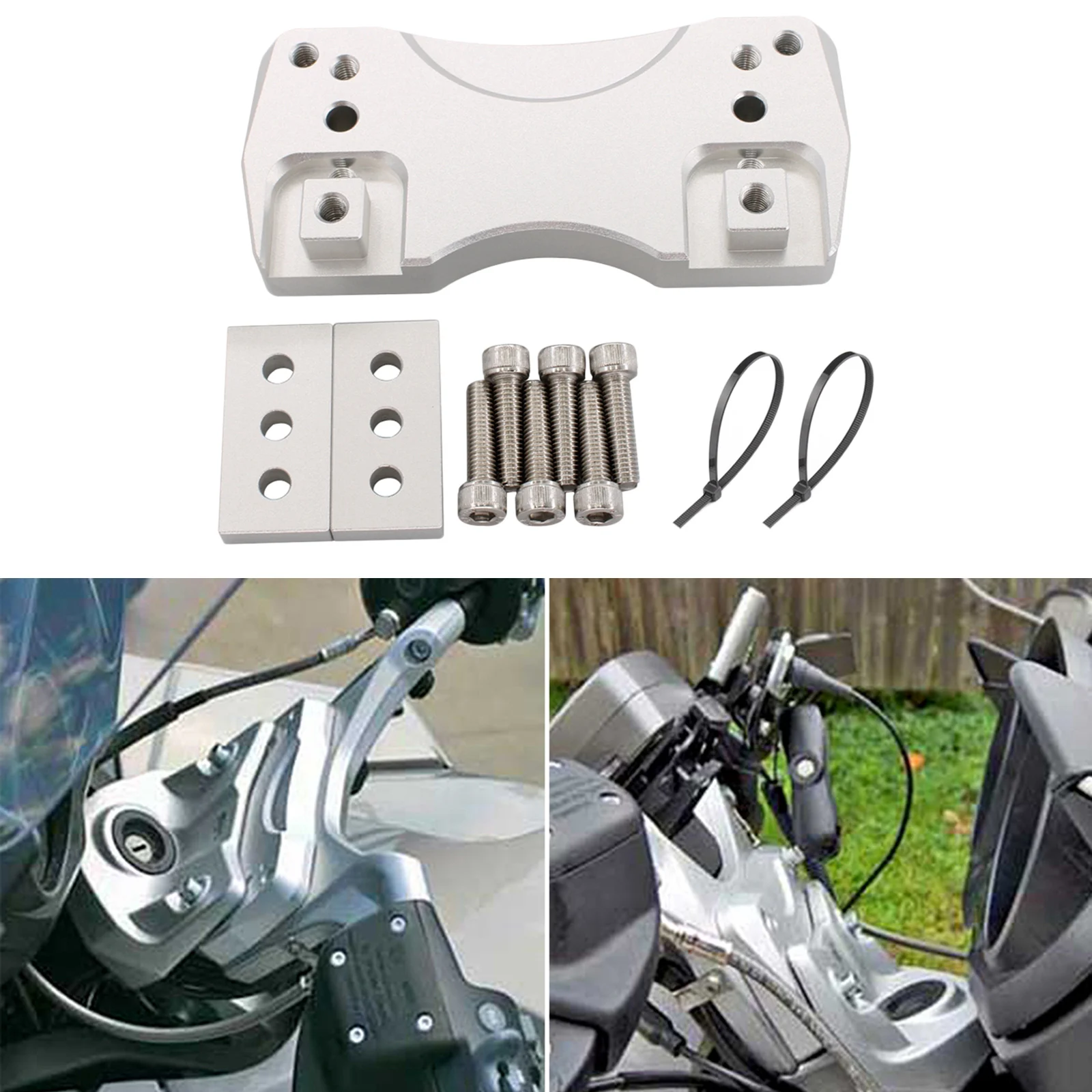 

Motorcycles Aluminum Handlebar Risers for BMW K1300GT 2009-2012 1" Taller