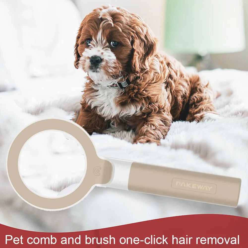 

Visible Pet Hair Comb Dog Brush Deshedding Grooming Tool Hair Removal Comb For Dogs Cats Cleaning Slicker Brush Pet Comb