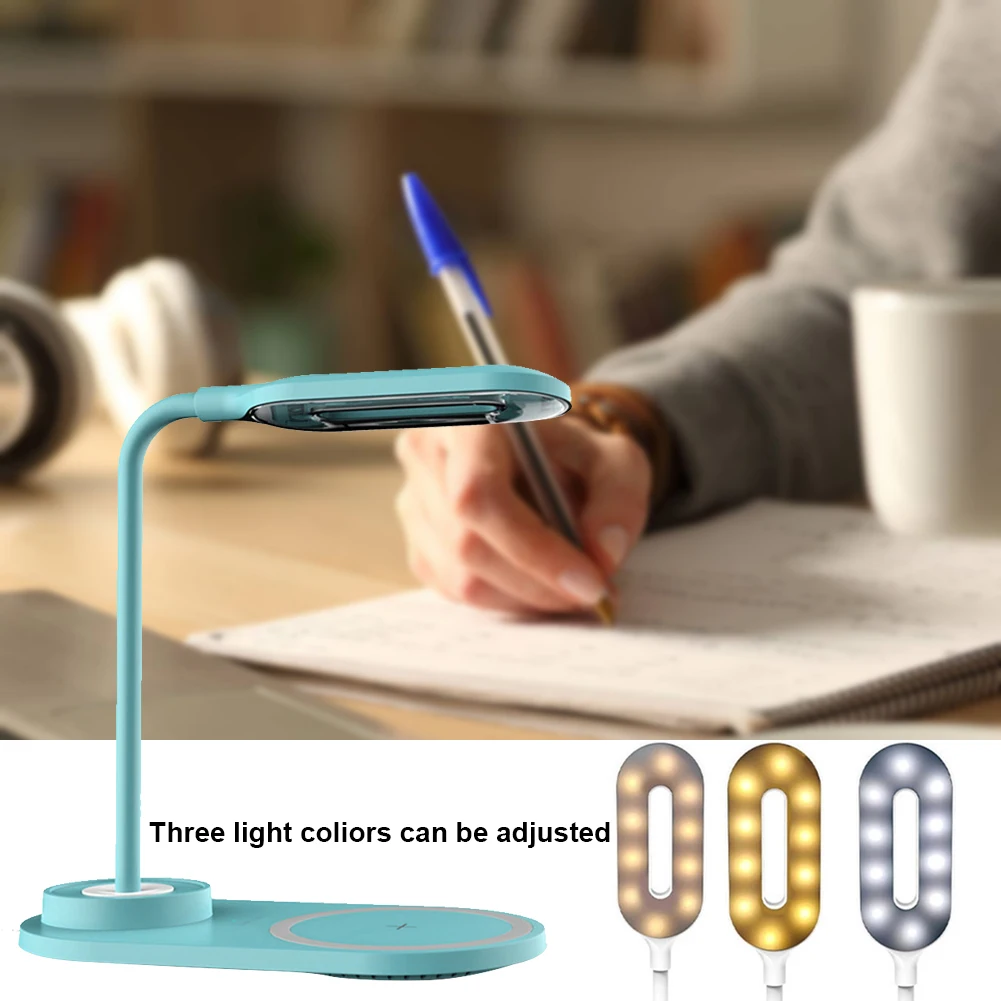 

10W Wireless Charging LED Table Lamp Portable Foldable Touch Dimmable Night Light Bedroom Bedside Reading Lamp