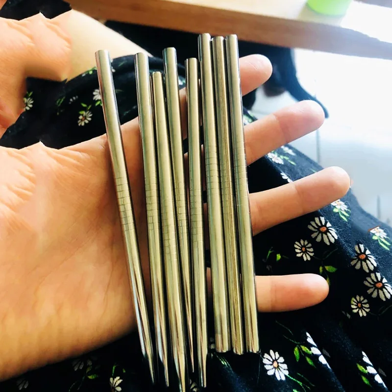 Многоразовые металлические соломинки для коктейльных очков DEOUNY 4 шт.|Соломинки