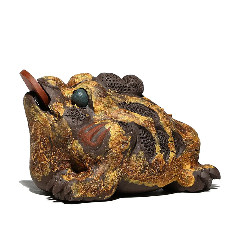 

Чайный набор из lucky за чаем, любимая вещь, кора Золотая жаба фэн-шуй украшения, китайский чайный набор кунг-фу украшения статуя, чайный набор ...