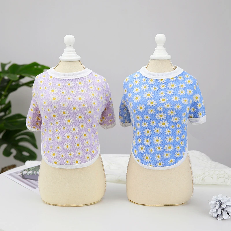 

Floral Dog Clothes Autumn Winter Sweatshirt for Pet T-shirt Doggie Cat Clothing Pet Costume Teddy Corgi Poodle Puppy Cat Clothes