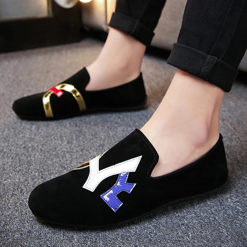 Men Slipony Flats slip-on Moccasins Retro British men's Boat shoes Loafer Chaussure Hombre man Casual Gommino Driving | Обувь