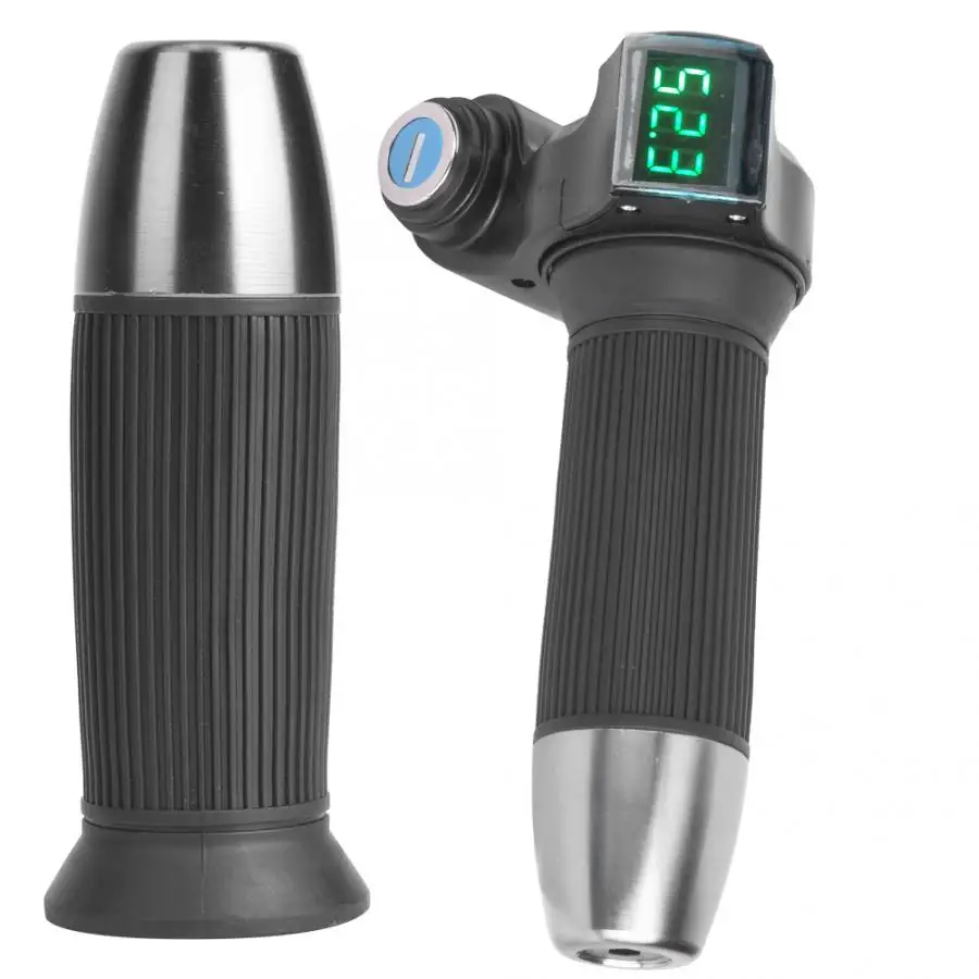 1 Pair E Bike Twist Throttle 5V-99V E-Bike Thumb Throttle LCD Display Digital Battery Voltage Power Switch for Electric Vehicle