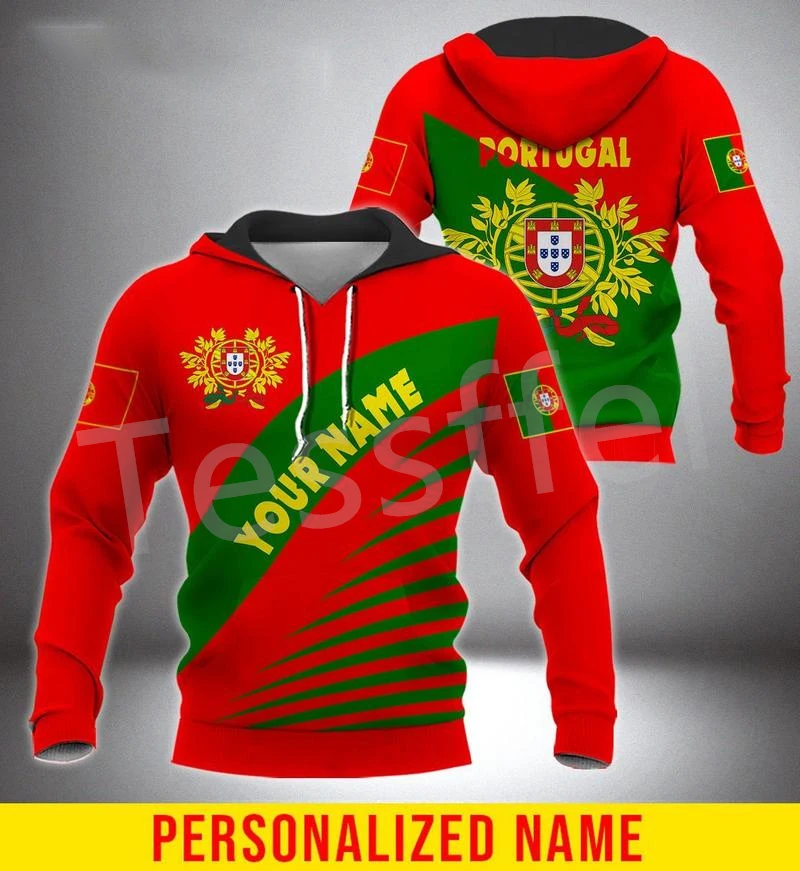 

Tessffel New Brand Country Portugal Flag Symbol Harajuku Tracksuit 3DPrint Streetwear Pullover Autumn Funny Hoodies Men/Women 26