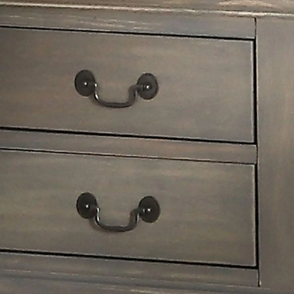 24 &quotАнтичный серый сплошная деревянная прикроватная настольная Louis Philip III с 2