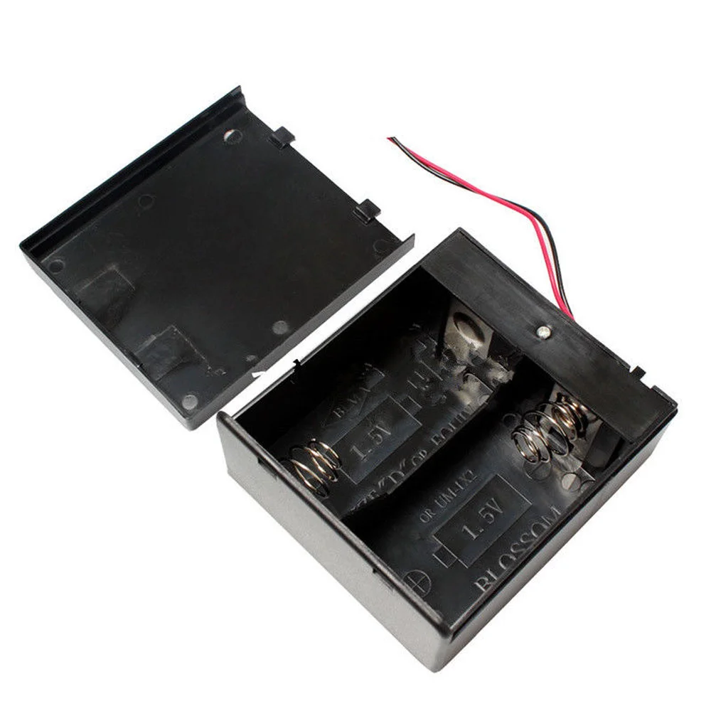 2 слота D размер батареи держатель 3V DC DIY перезаряжаемый аккумулятор чехол с