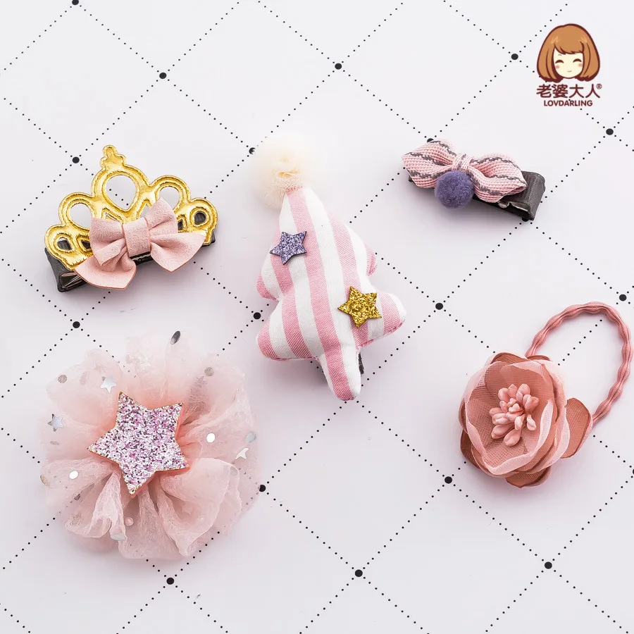 

Christmas Tree Cartoon Children's Hair Accessories Combination Set Hair Clip Hairpin Birthday Gift Children's Clothing Accessory