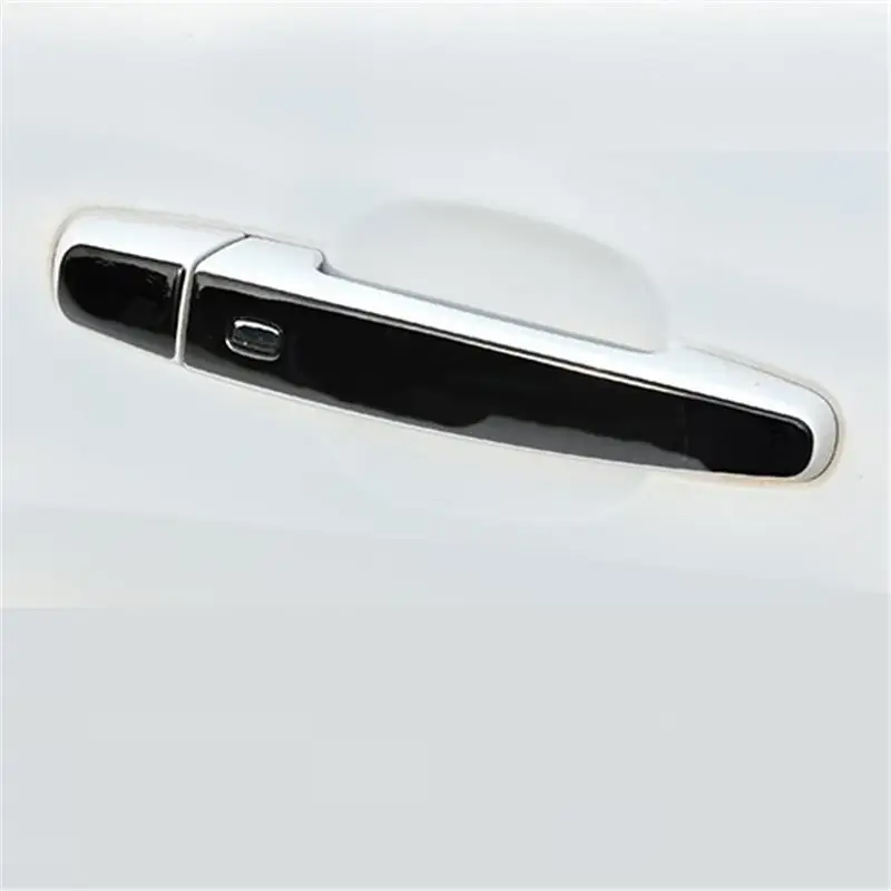 Хромированная автоматическая ручка для двери внешняя модификация стикер