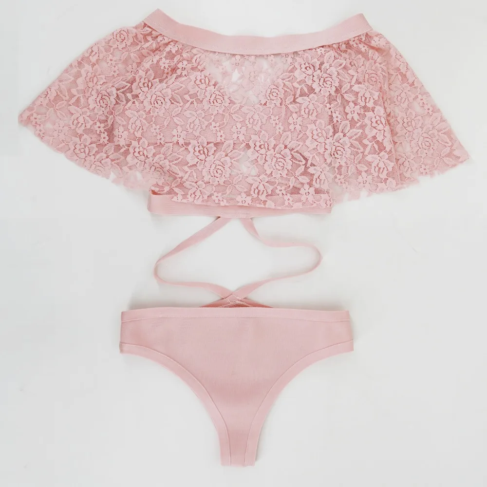 Новые розовые кружевные пляжные боди для плавания сексуальные модные облегающие