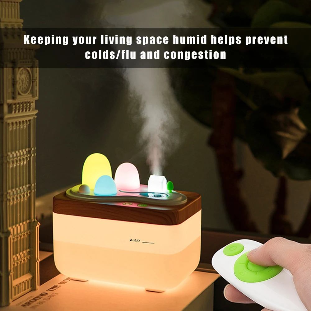 420ML Ultrasonic Humidifier Aromatherapy Lamp USB Port Mini Portable Remote Controller Air Purifier Home Tools |