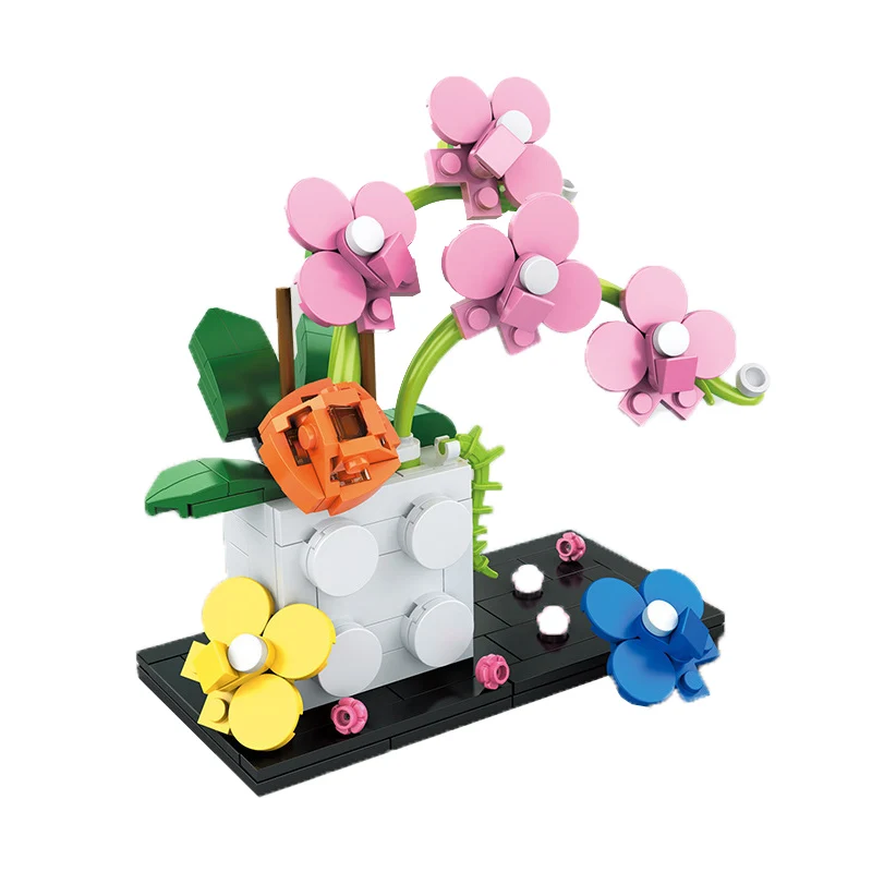 

267Pcs Bonsai 5in 1 Phalaenopsis Building Blocks Bricks Model MOC City Plants Flowers Aarrangement Accessories DIY Toys Kids