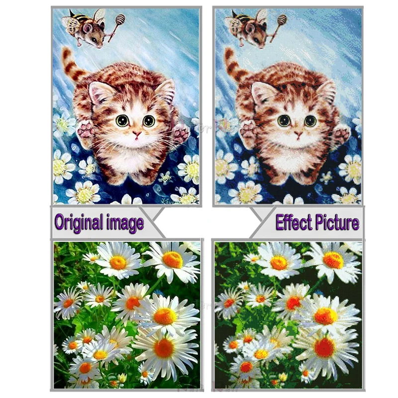 Алмазная 3D вышивка с квадратными и круглыми стразами набор для рукоделия 5D