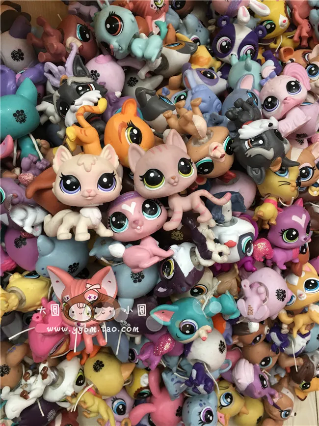 5 шт, настоящие pet shop lps игрушки для детей коллекции стоят короткие волосы кошка белый полосатый черный такса собака колли дог
