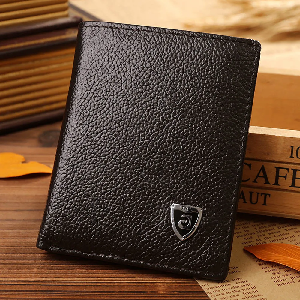 Personalized Wallets For Men Leather Wallet Black Credit Cards Metal Decoration Male Brand #3 | Багаж и сумки