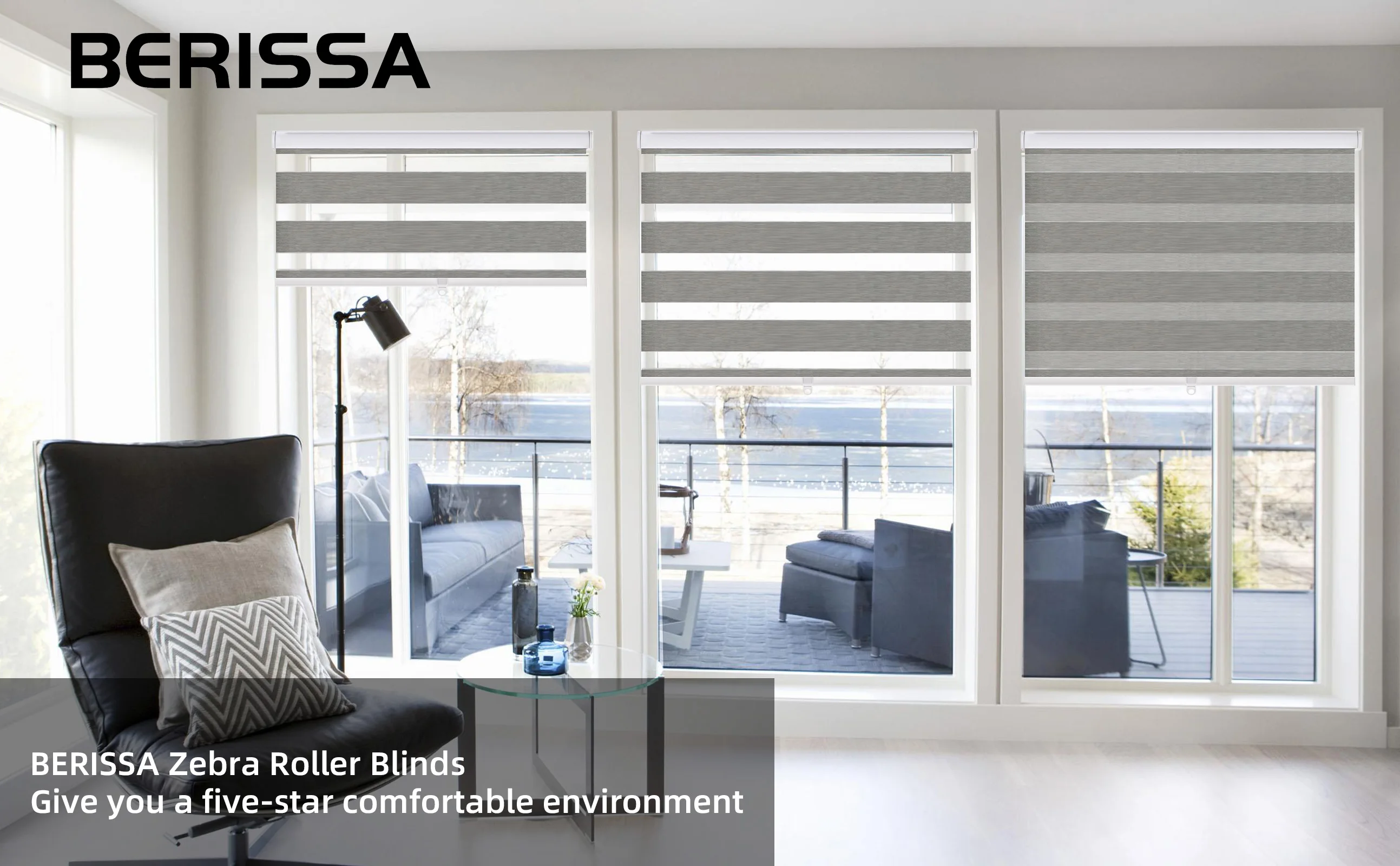 BERISSA Zebra оттенки беспроводной фильтр двойные шторы прозрачные или