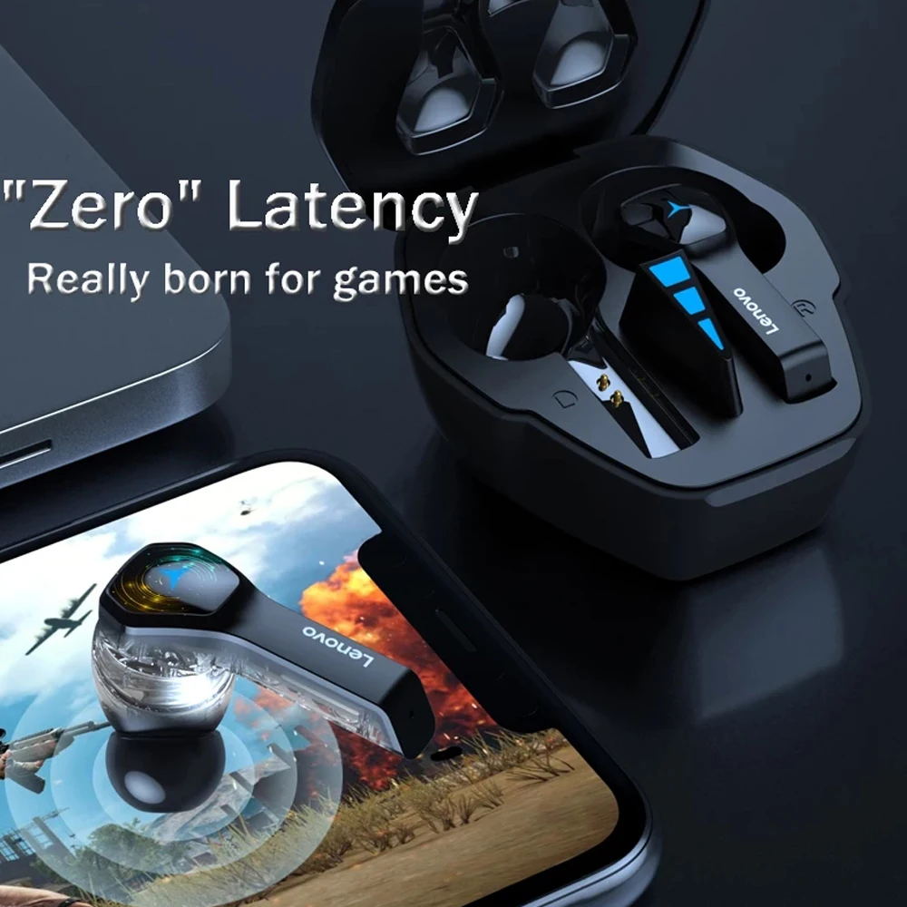 

Lenovo Game Earbuds Wireless Bluetooth 5.0 Waterproof In Ear Earphone with Microphone Low Latency Sport Commute Headphone