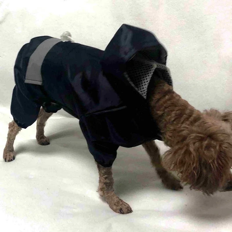 Pet small Dog Raincoat Waterproof Puppy Clothes Outdoor Coat Rain Jacket Reflective doggie Medium dog poncho Breathable mesh | Дом и сад