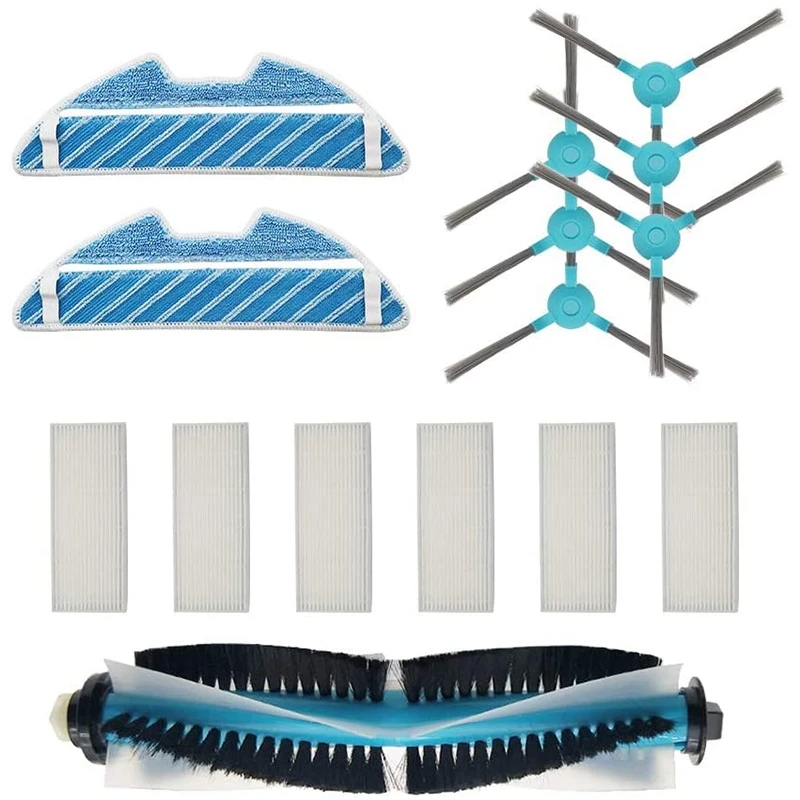 

Dust Hepa Filter Side Brush Mop Pad Roller Brush for Cecotec Conga 1390 Conga 1290 Robotic Vacuum Cleaner Spare Parts